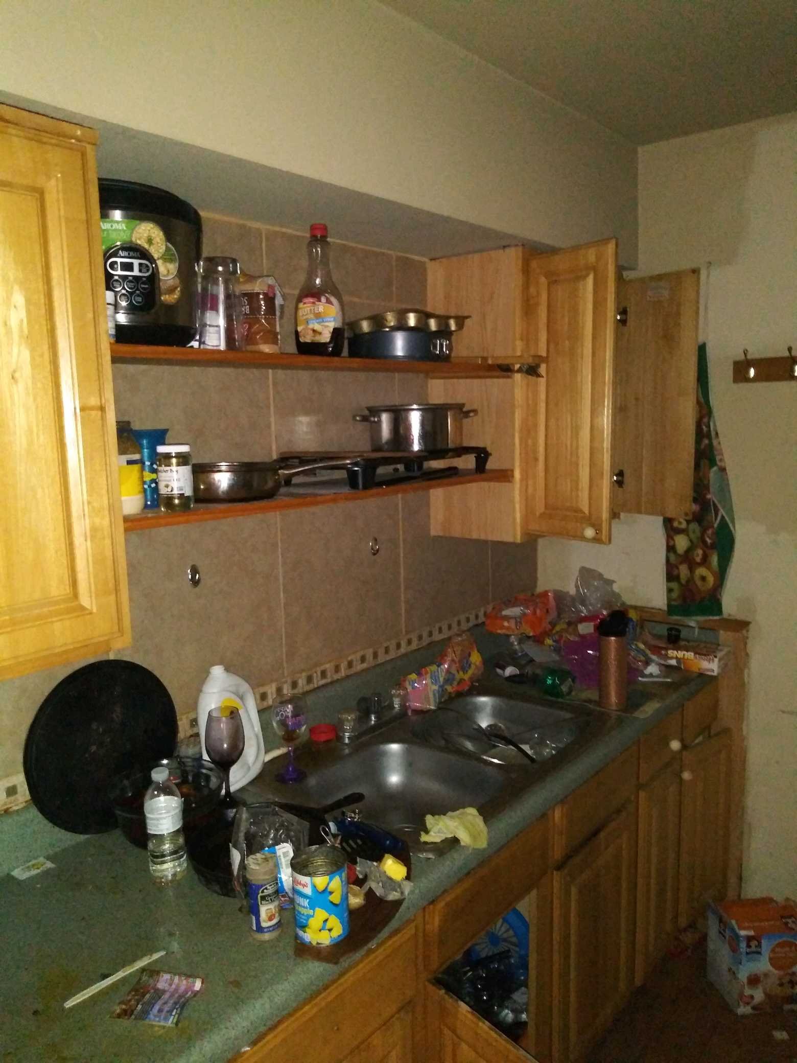 Kitchen and household contents before a Junk Busters property cleanout in Tampa Bay